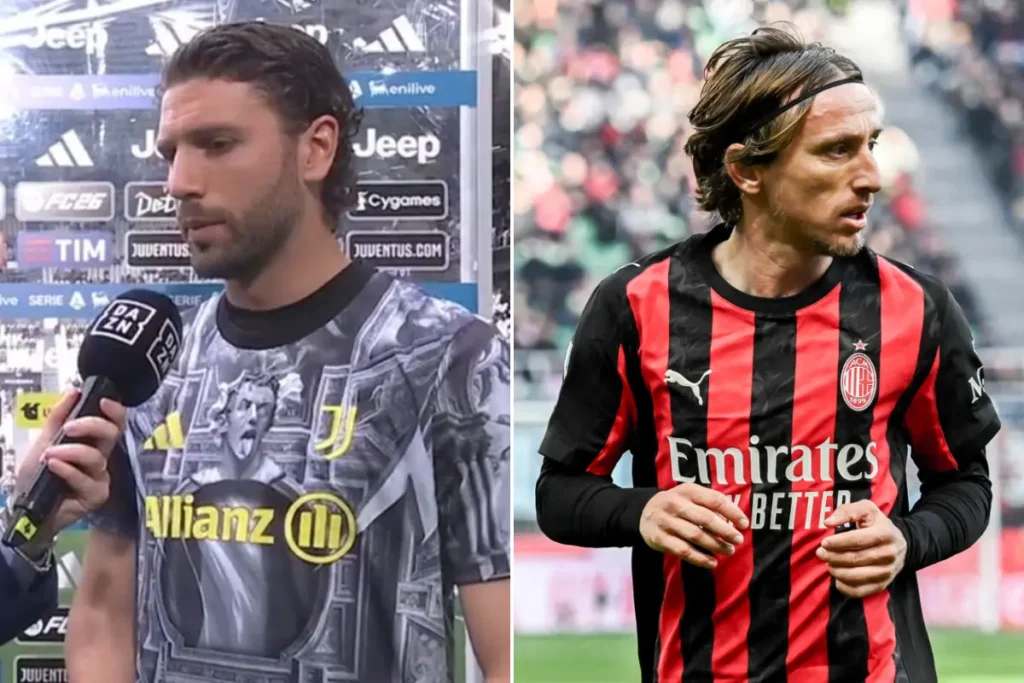 Manuel Locatelli in intervista a Dazn racconta il messaggio a Modric prima di Juventus-Verona