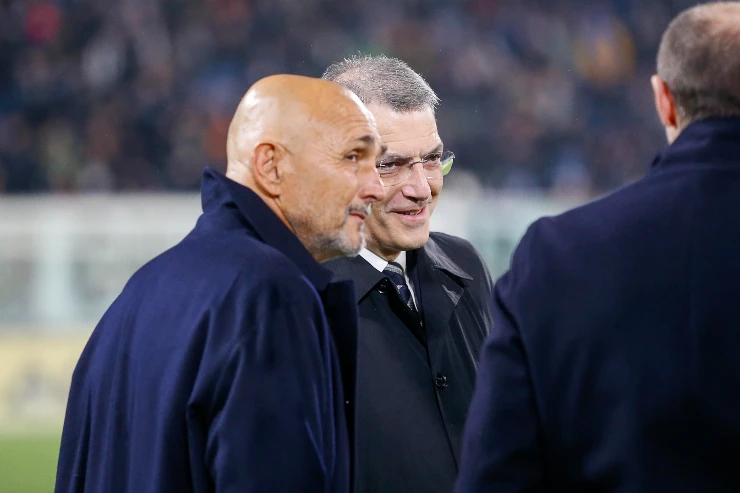 Luciano Spalletti e Damien Comolli in primo piano