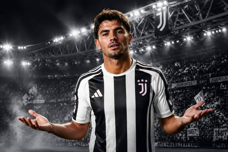Brahim Diaz in maglia bianconera durante una partita allo stadio