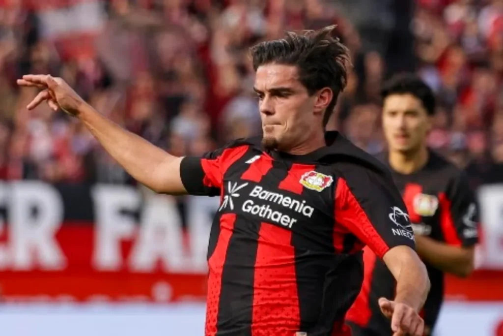 Gutierrez del Bayer Leverkusen durante una partita in stadio