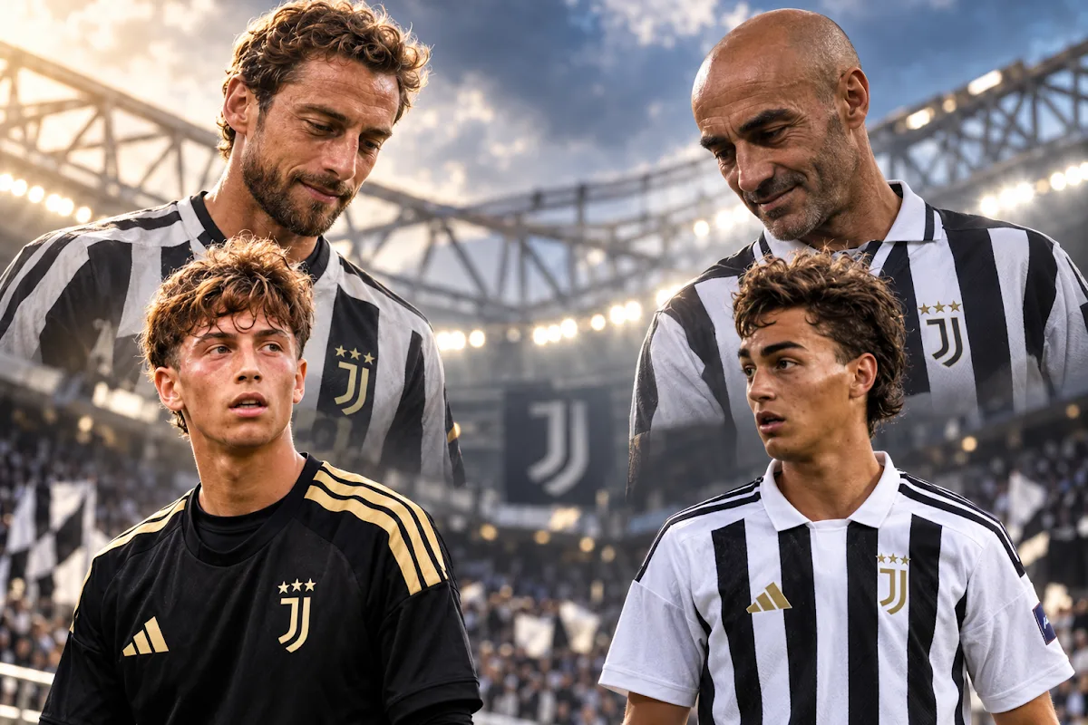 Marchisio e Montero in divisa Juventus nello stadio: i giovani talenti bianconeri in primo piano